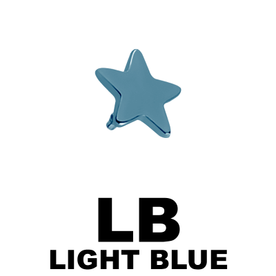 Titanium Flat Star (for 1.6 Internally Threaded Jewelry) Sfere e Componenti