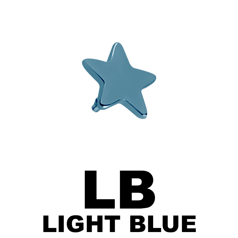 Titanium Flat Star (for 1.6 Internally Threaded Jewelry) Sfere e Componenti
