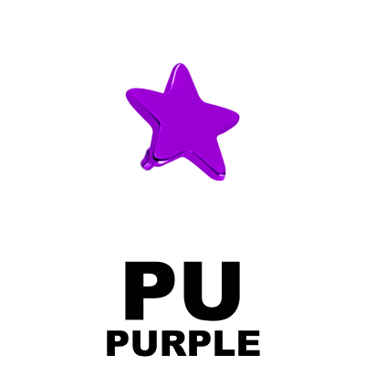 Titanium Flat Star (for 1.6 Internally Threaded Jewelry) Sfere e Componenti