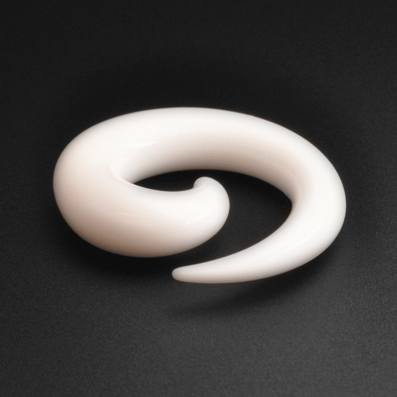 Resin Spiral White Spirali, Crescents & Claws