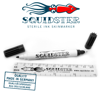 Squidster Piercing Disposable Sterile Skin Markers 2in1 Black Pinze, strumenti e aghi